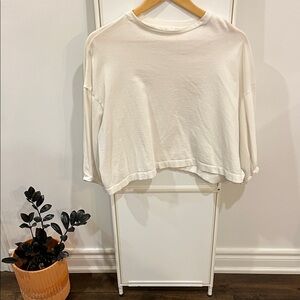 OAK + FORT Cropped Long Sleeve Top